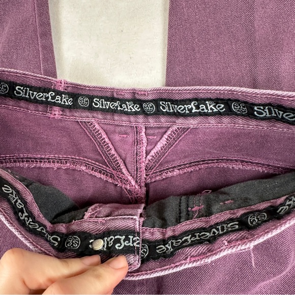 Wrangler Silverlake 90s western Pink purple Denim jean high rise‎ bareback mom - Picture 4 of 13